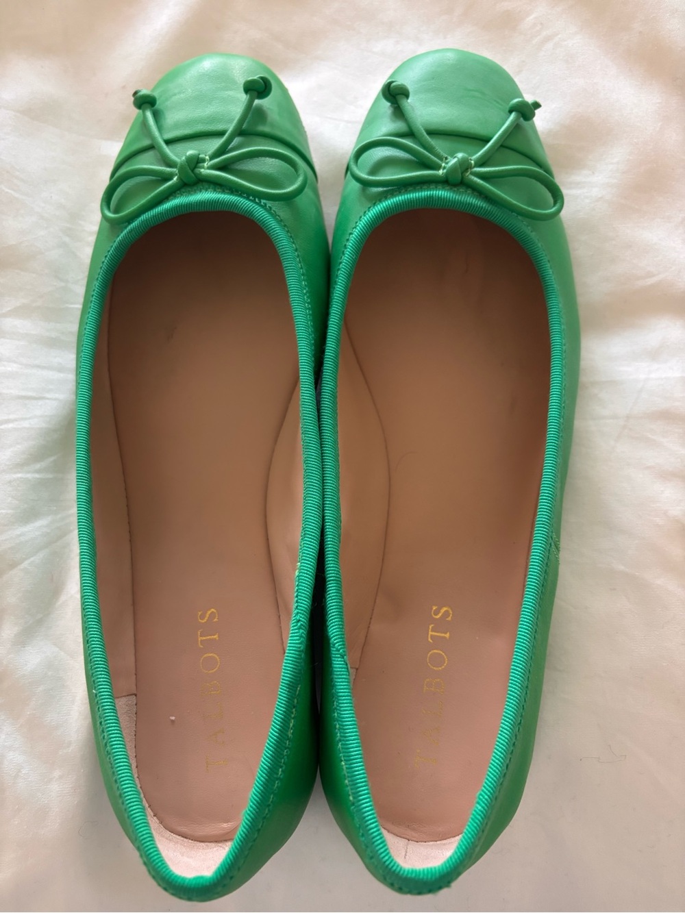 Talbots Green Leather Ballet Flats, size 8 - Picture 4 of 4